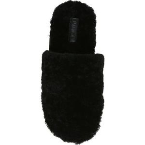 Vince “Loni” Black Shearling Closed Toe Slippers